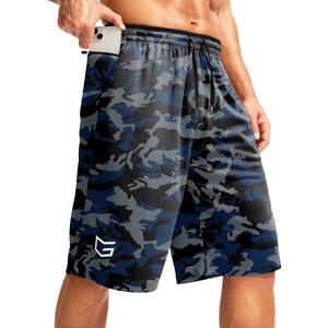 image:imageG Gradual Mens Long Basketball Shorts with Zipper Pocket 911 Quick Dry Gym Shorts Lightweight Athletic Shorts for MenBlue Camo