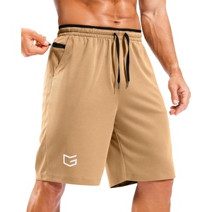 image:imageG Gradual Mens Long Basketball Shorts with Zipper Pocket 911 Quick Dry Gym Shorts Lightweight Athletic Shorts for MenKhaki