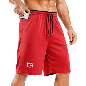 image:imageG Gradual Mens Long Basketball Shorts with Zipper Pocket 911 Quick Dry Gym Shorts Lightweight Athletic Shorts for MenRed