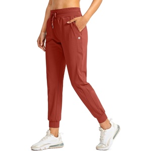 image:imageG Gradual Womens Joggers with Zipper Pockets High Waisted Jogger Pants  Tapered Sweatpants 4 Pockets Soft Stretch Lightweight Wash Well Workout Athletic Running Casual WalkingSavannah Red