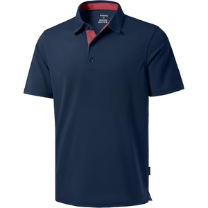 image:imageMens Golf Polo Shirts Dry Fit Moisture Wicking Performance Short Sleeve  Regular Fit 3 Button Collared Shirts Sun Protection Lightweight Breathable Pique Fabric Athletic Work Smart Casual PoloAnavy