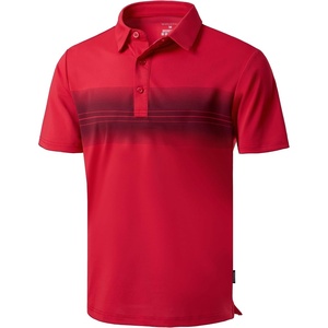 image:imageMens Golf Polo Shirts Dry Fit Moisture Wicking Performance Short Sleeve  Regular Fit 3 Button Collared Shirts Sun Protection Lightweight Breathable Pique Fabric Athletic Work Smart Casual PoloBred Stripe
