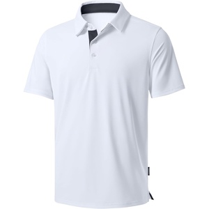 image:imageMens Golf Polo Shirts Dry Fit Moisture Wicking Performance Short Sleeve  Regular Fit 3 Button Collared Shirts Sun Protection Lightweight Breathable Pique Fabric Athletic Work Smart Casual PoloAwhite