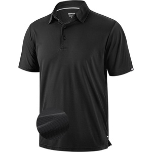 image:imageMens Golf Shirt Grid Lightweight Short Sleeve Dry Fit Collared Polo Shirts  Moisture Wicking BreathablePerformance Athletic Polo Shirts for MenBlack